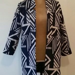 Geometric Cardigan Coat